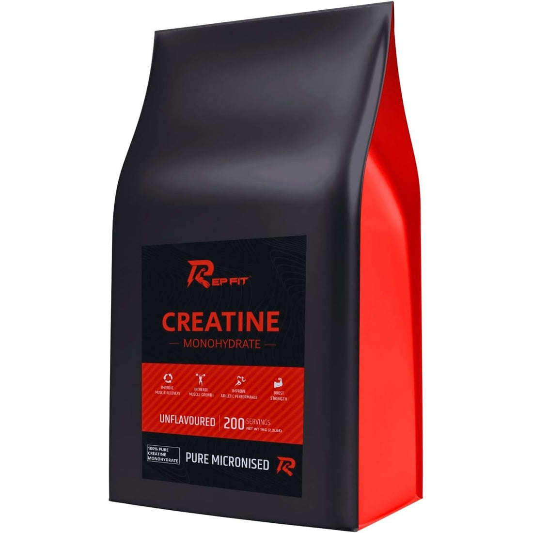 Creatine Monohydrate 1KG - Pure Creatine Powder - Micronised for Fast Absorption - for Bodybuilding & Fitness Enthusiasts - Bulk Creatine Supplement