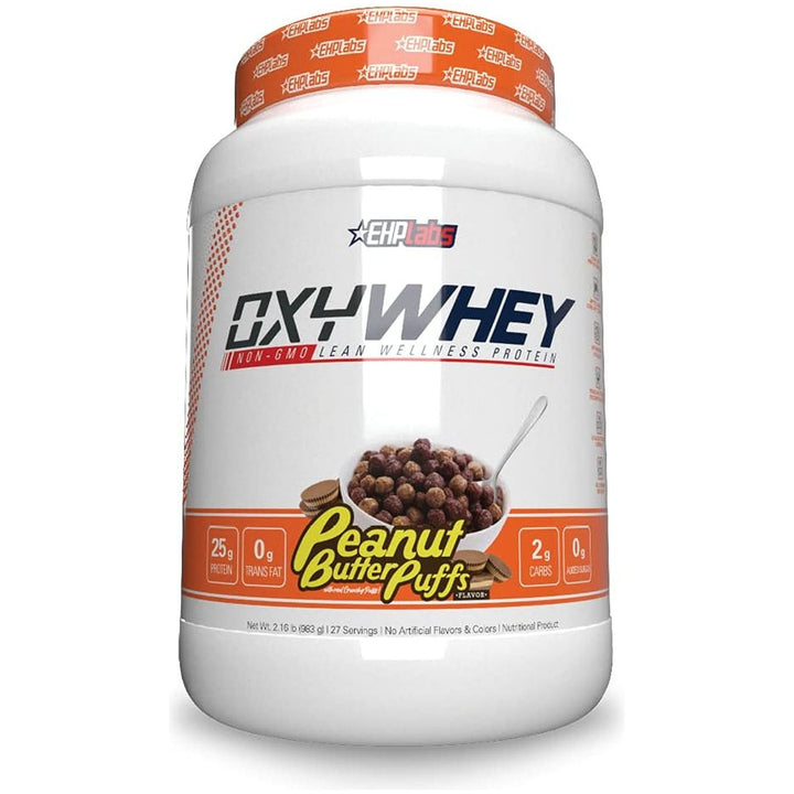 Ehplabs Oxywhey Lean Whey Protein Powder - 25G of 100% Pure, Lean, Non-Gmo Whey Protein Blend, Post Workout Fitness & Nutritional Shakes, Smoothies, Baking & Cooking - 27 Serves (Chocolate Caramel)