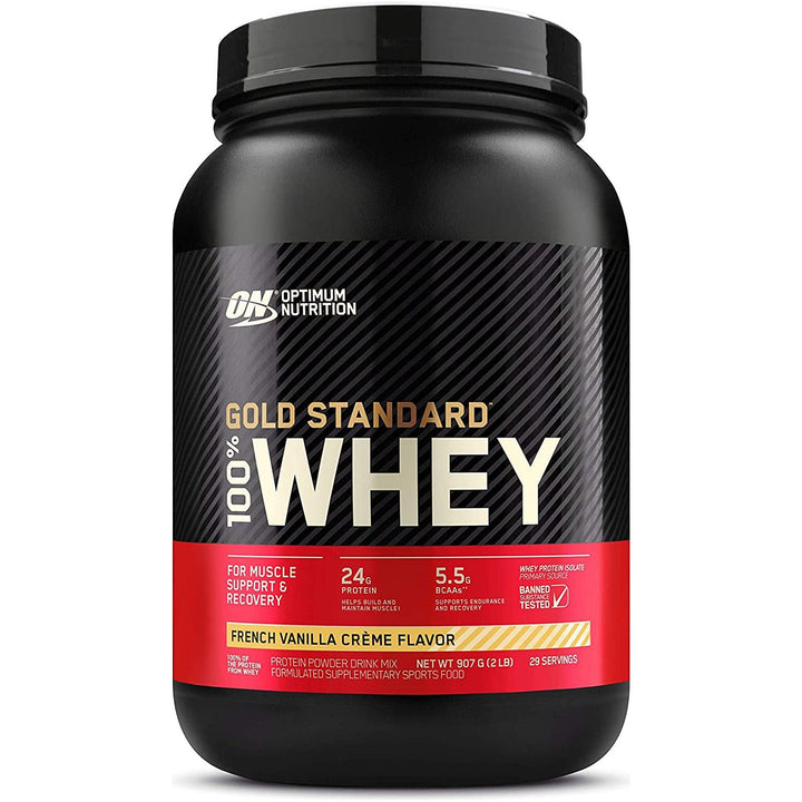 Gold Standard 100 Percent Whey Protein Powder, French Vanilla, 2.27Kg