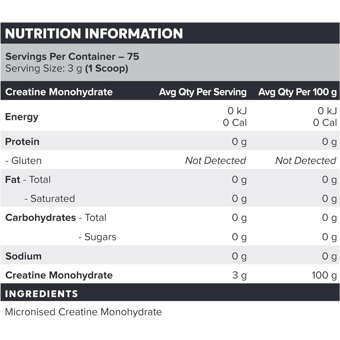 Creatine Monohydrate 225G