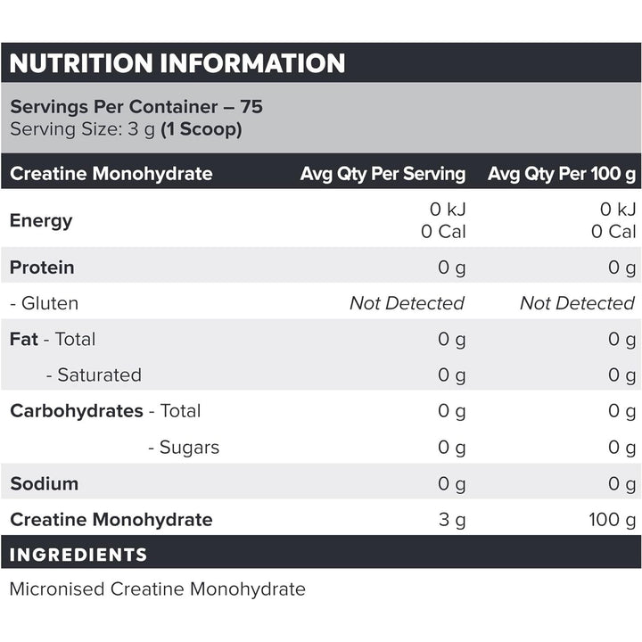 Creatine Monohydrate 225G