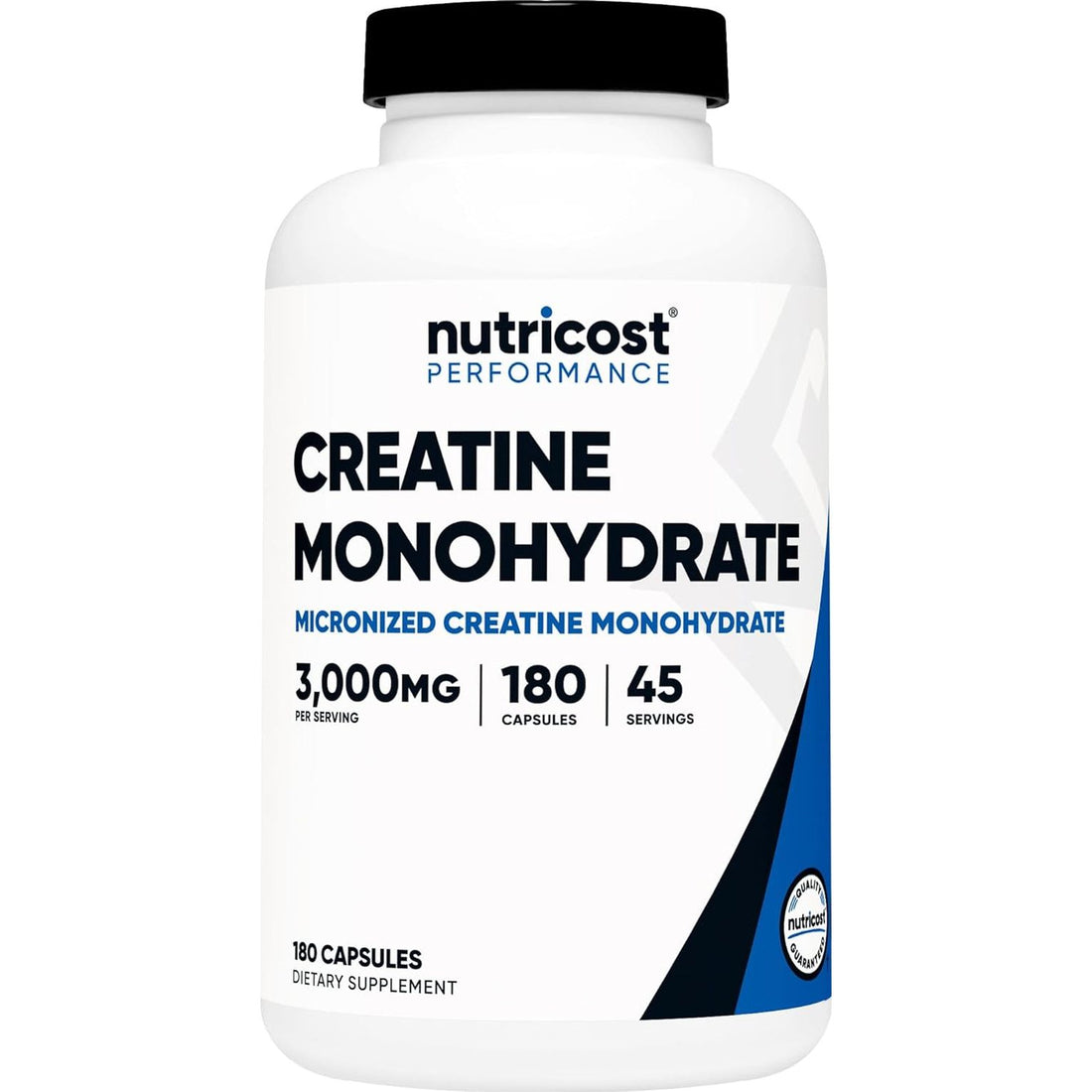 Creatine Monohydrate 3,000Mg, 180 Capsules (750Mg per Capsule) - Gluten Free, Non-Gmo