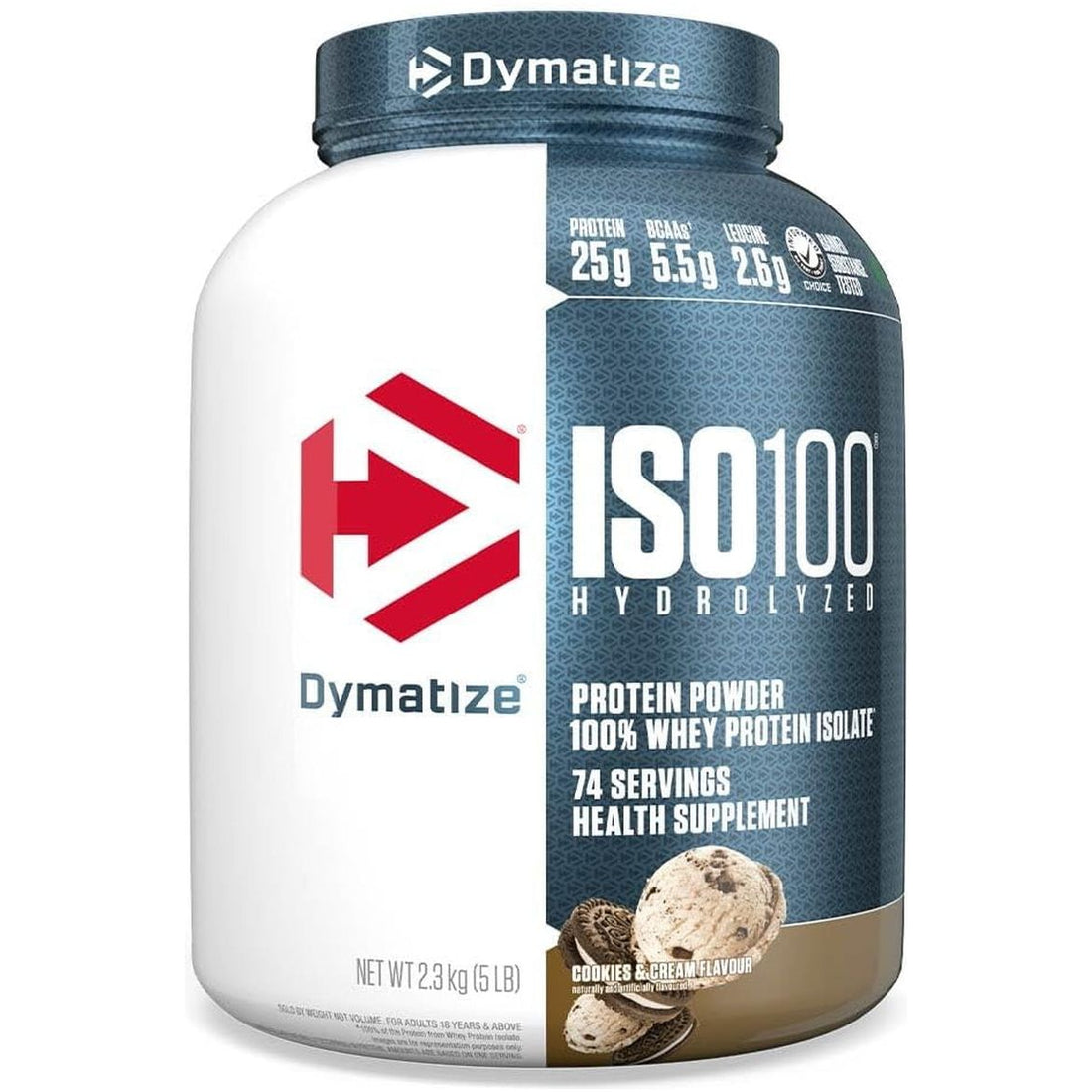 ISO100 - 100% Hydrolyzed Whey Protein Isolate - Chocolate Peanut Butter, 5Lbs/2.3Kg