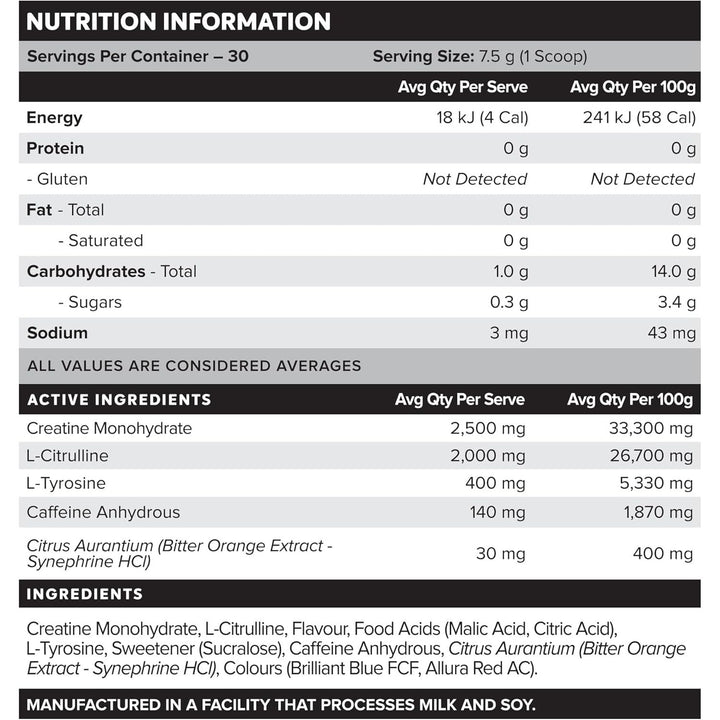 Pre-Workout Grape Legacy Sport 225G (30 Serves)