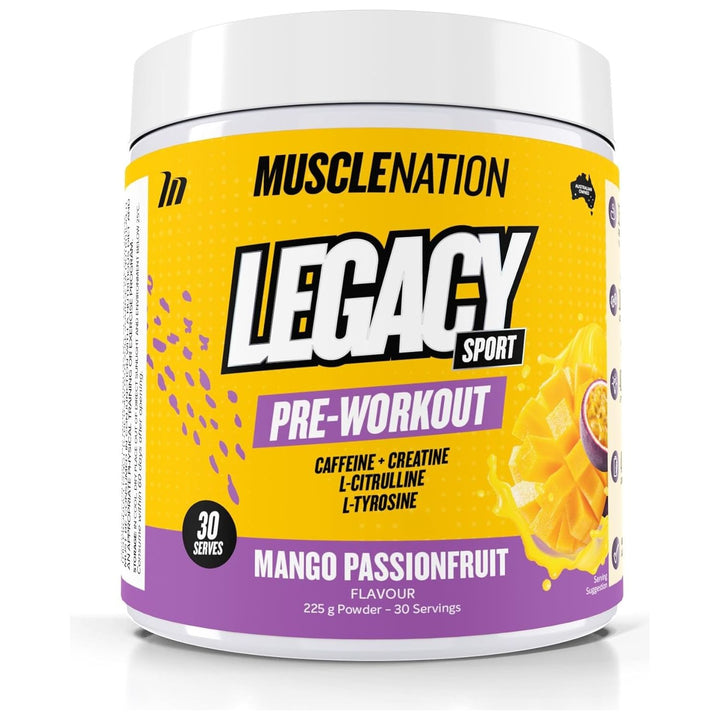 Pre-Workout Mango Passionfruit Legacy Sport 225G (30 Serves)