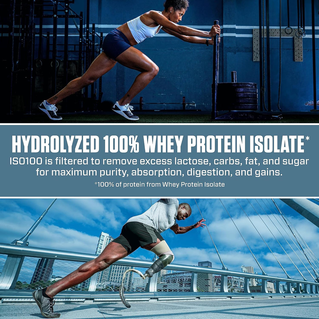 ISO100 - 100% Hydrolyzed Whey Protein Isolate - Chocolate Peanut Butter, 5Lbs/2.3Kg