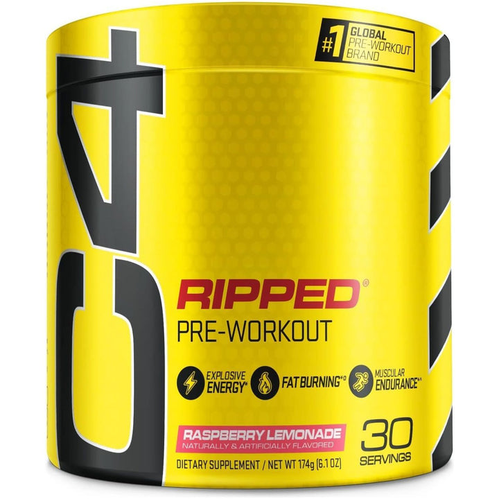 C4 Ripped Preworkout 30 Serves Raspberry Lemonade 180 Grams