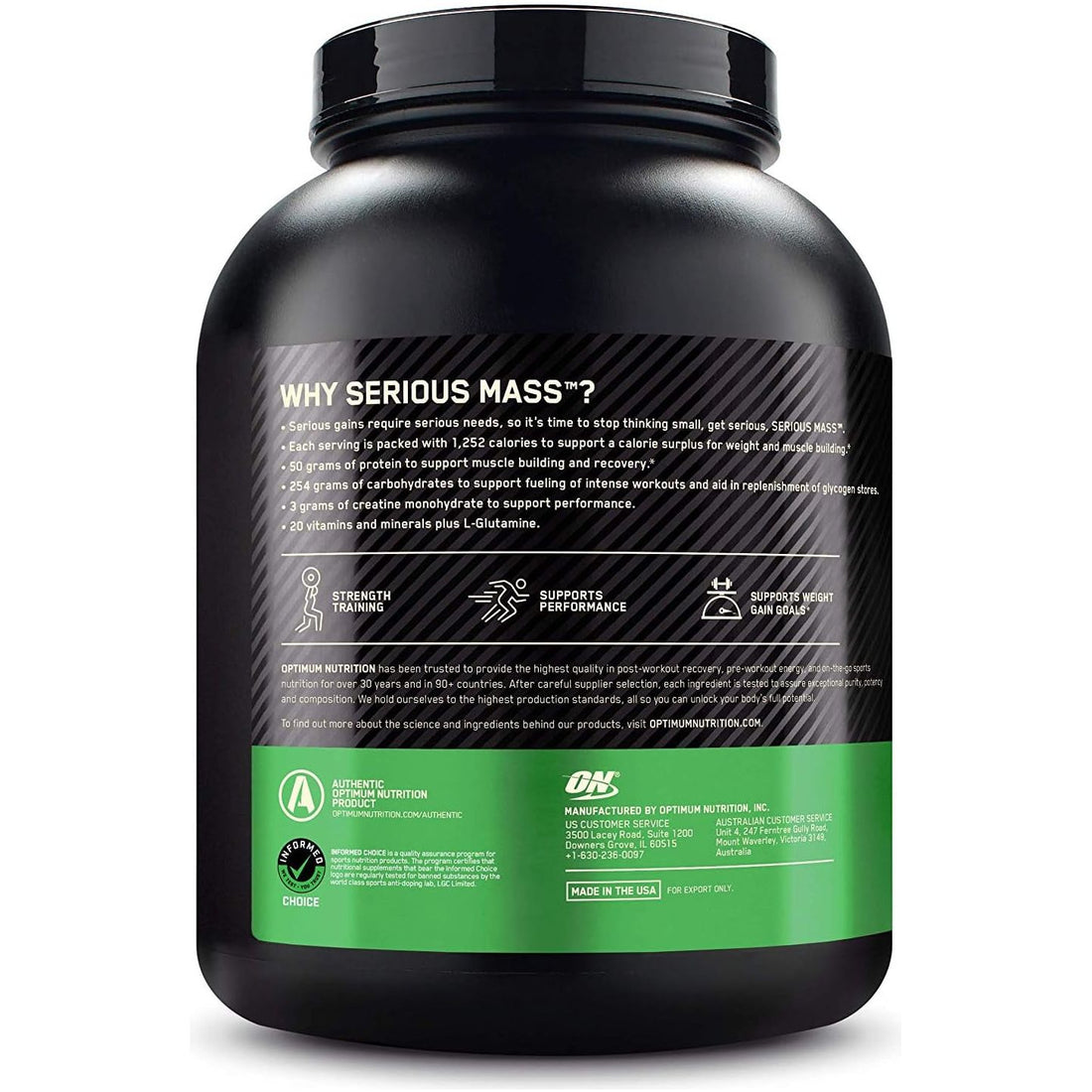 Serious Mass Protein Powder Gainer, Chocolate, 2.72Kg