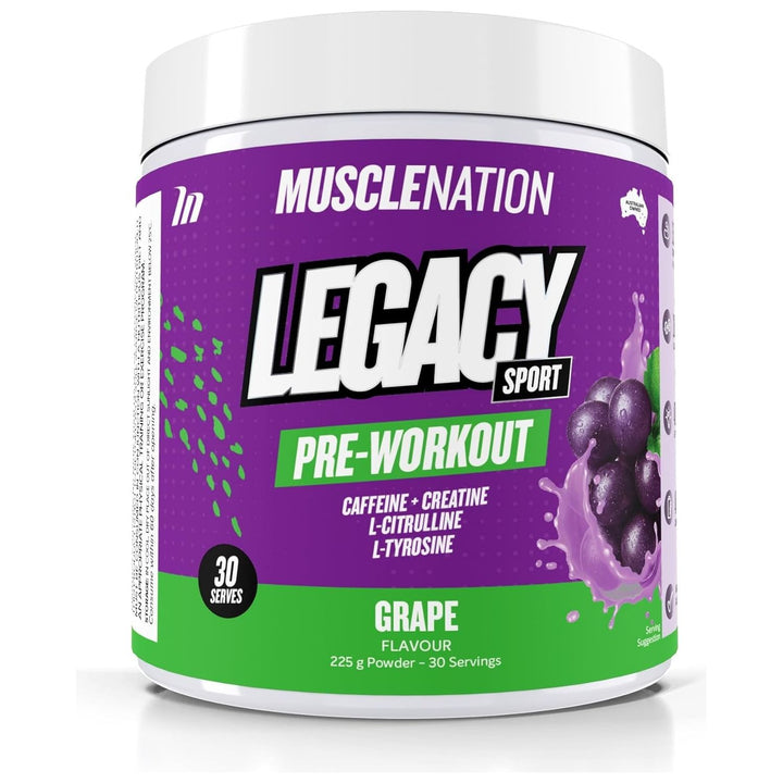 Pre-Workout Grape Legacy Sport 225G (30 Serves)