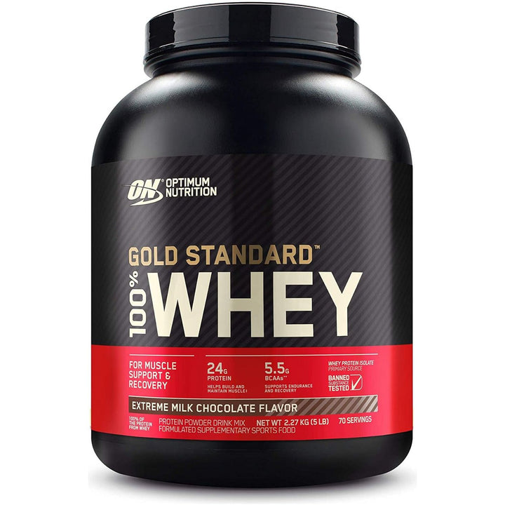 Gold Standard 100% Whey Protein Powder, Extreme Milk Chocolate, 2.27Kg