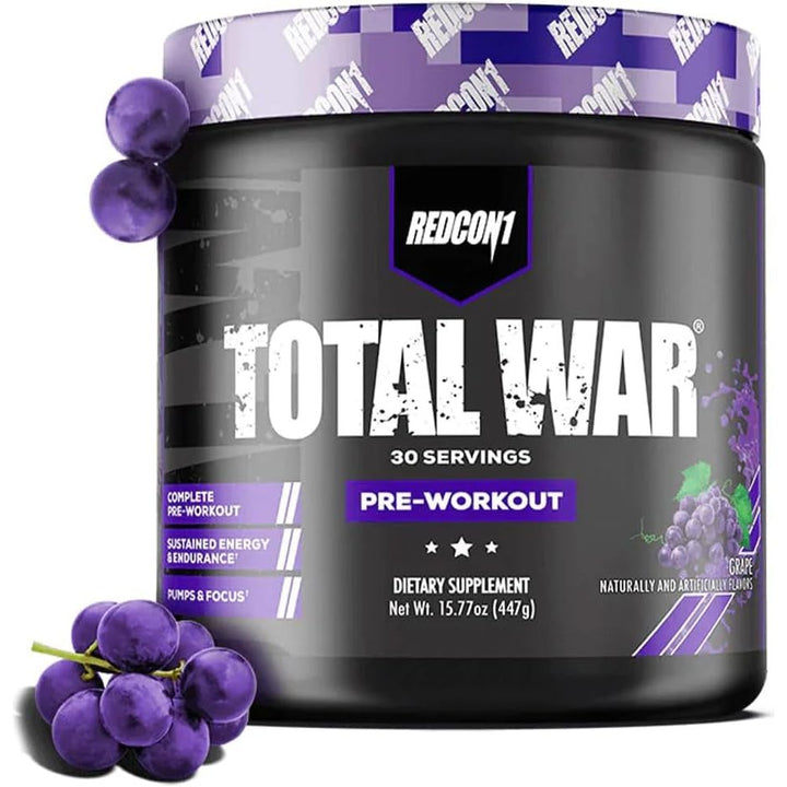 Total War Pre-Workout Powder - Grape, Grapes, 441 Grams